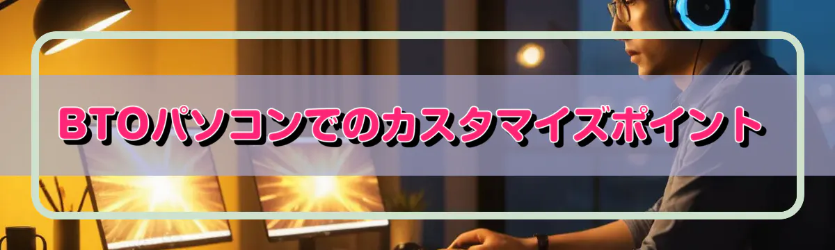 BTOパソコンでのカスタマイズポイント