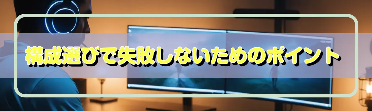 構成選びで失敗しないためのポイント