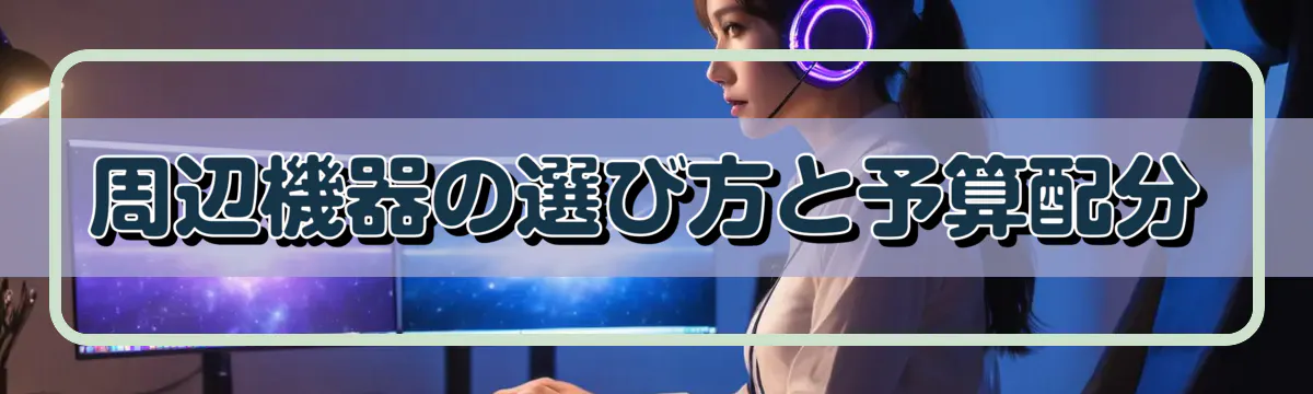 周辺機器の選び方と予算配分