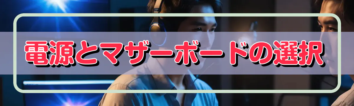 電源とマザーボードの選択