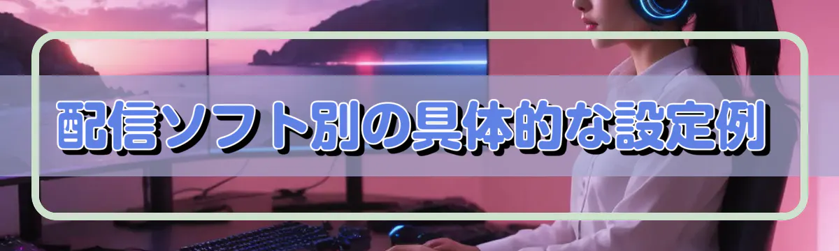 配信ソフト別の具体的な設定例