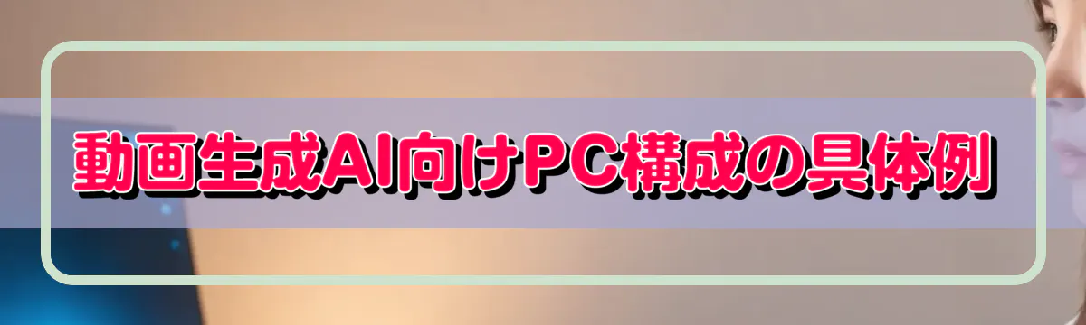 動画生成AI向けPC構成の具体例