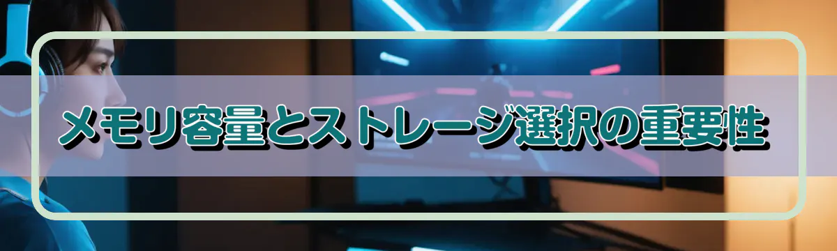 メモリ容量とストレージ選択の重要性