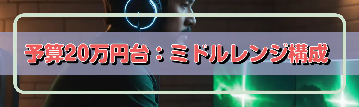 予算20万円台:ミドルレンジ構成