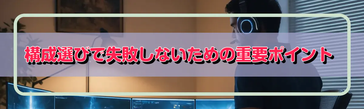 構成選びで失敗しないための重要ポイント