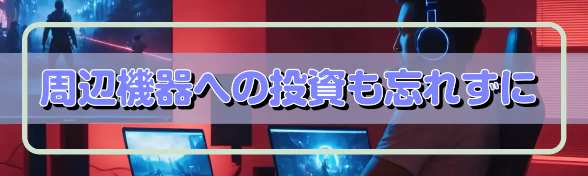 周辺機器への投資も忘れずに