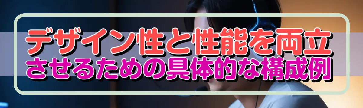デザイン性と性能を両立させるための具体的な構成例