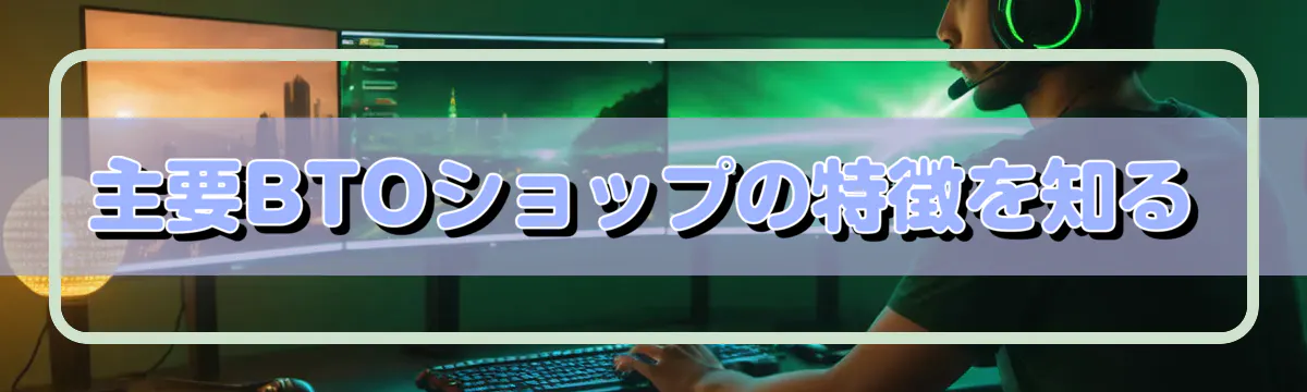 主要BTOショップの特徴を知る