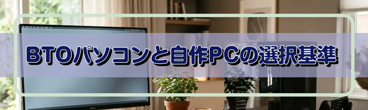 BTOパソコンと自作PCの選択基準
