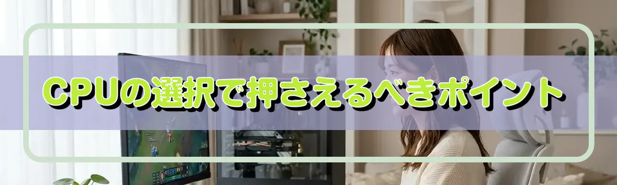 CPUの選択で押さえるべきポイント