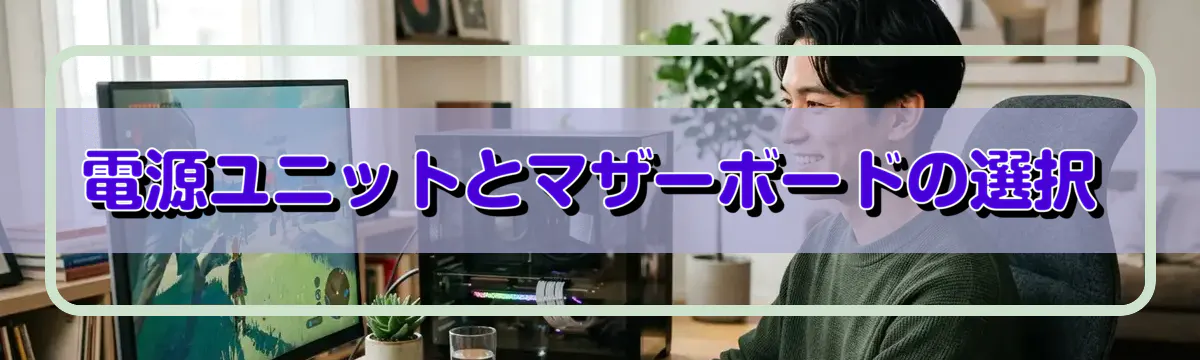 電源ユニットとマザーボードの選択
