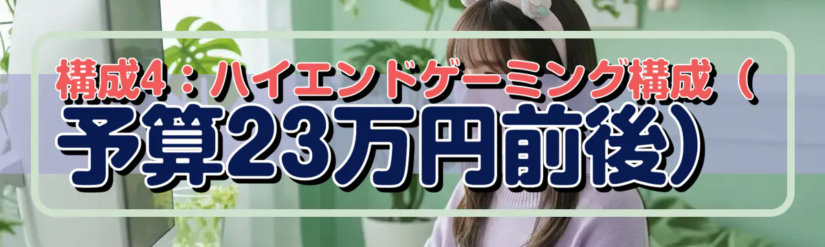 構成4:ハイエンドゲーミング構成(予算23万円前後)