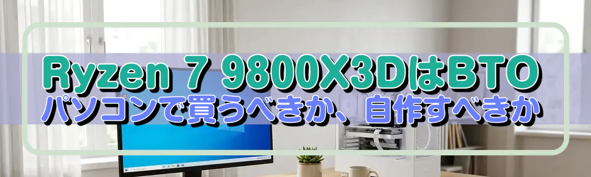 Ryzen 7 9800X3DはBTOパソコンで買うべきか、自作すべきか