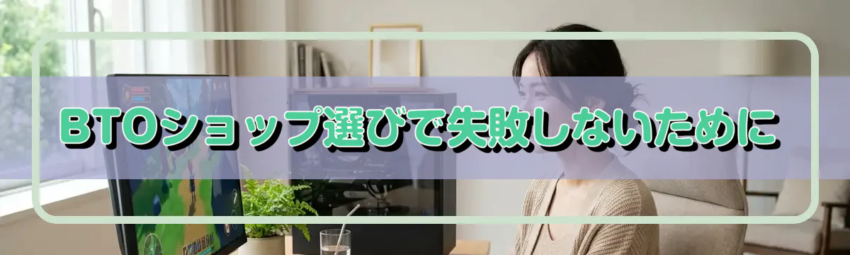 BTOショップ選びで失敗しないために