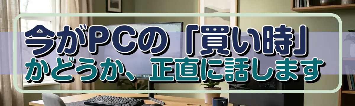 今がPCの「買い時」かどうか、正直に話します