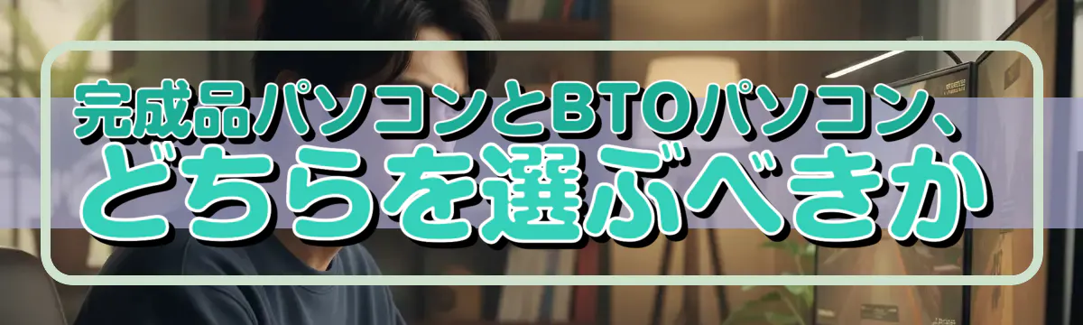 完成品パソコンとBTOパソコン、どちらを選ぶべきか