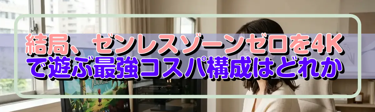 結局、ゼンレスゾーンゼロを4Kで遊ぶ最強コスパ構成はどれか
