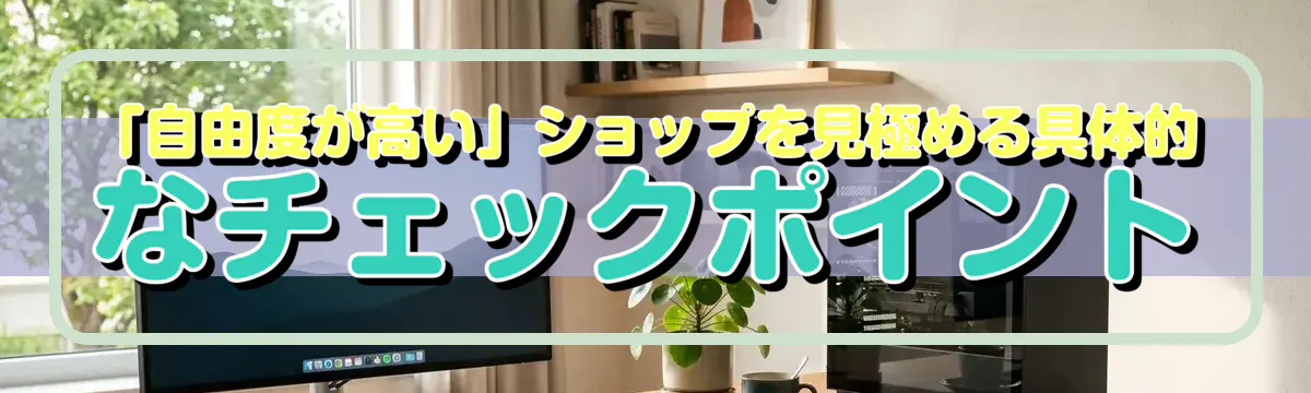 「自由度が高い」ショップを見極める具体的なチェックポイント