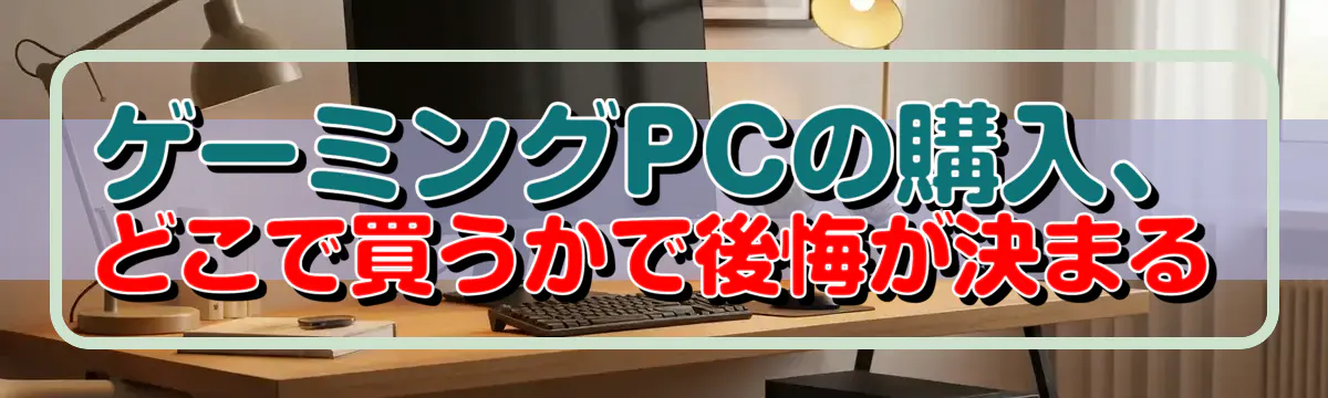 ゲーミングPCの購入、どこで買うかで後悔が決まる