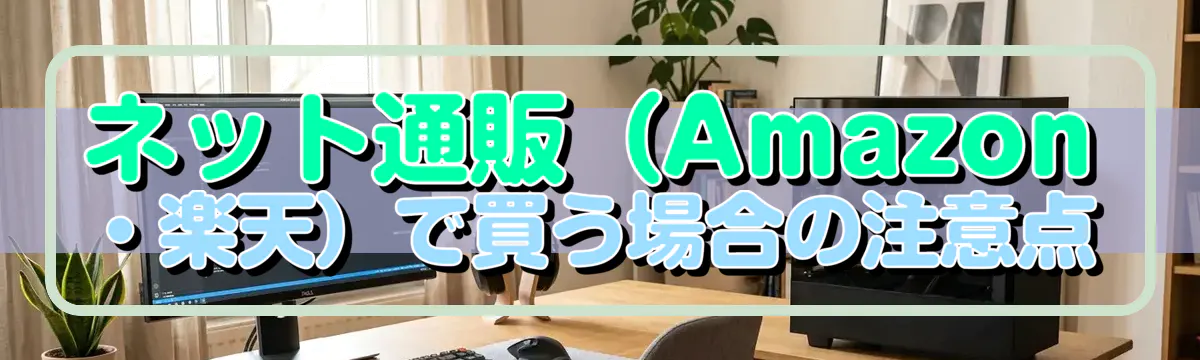 ネット通販（Amazon・楽天）で買う場合の注意点