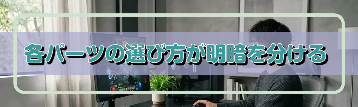 各パーツの選び方が明暗を分ける
