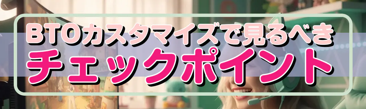 BTOカスタマイズで見るべきチェックポイント