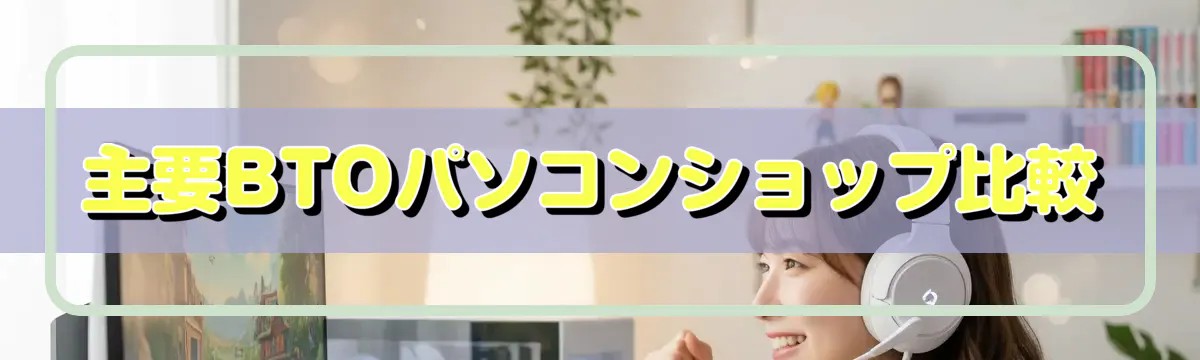 主要BTOパソコンショップ比較