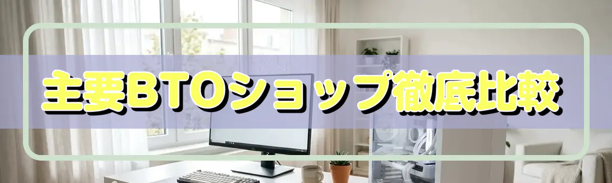 主要BTOショップ徹底比較