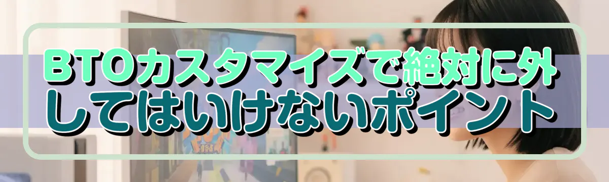 BTOカスタマイズで絶対に外してはいけないポイント