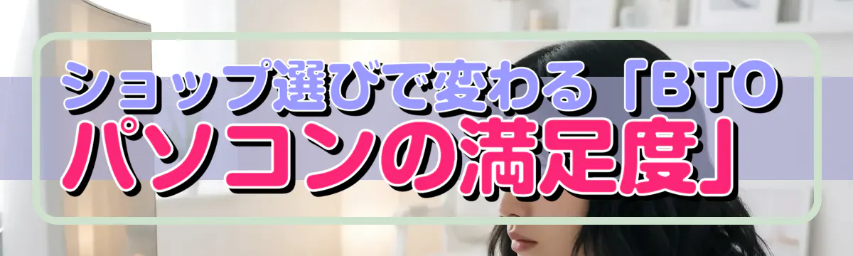 ショップ選びで変わる「BTOパソコンの満足度」
