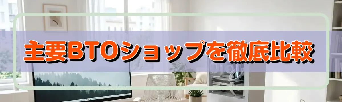 主要BTOショップを徹底比較