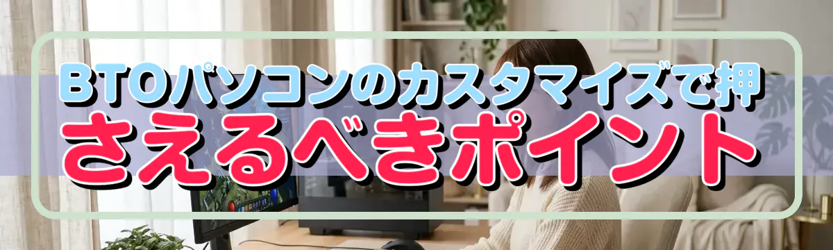 BTOパソコンのカスタマイズで押さえるべきポイント